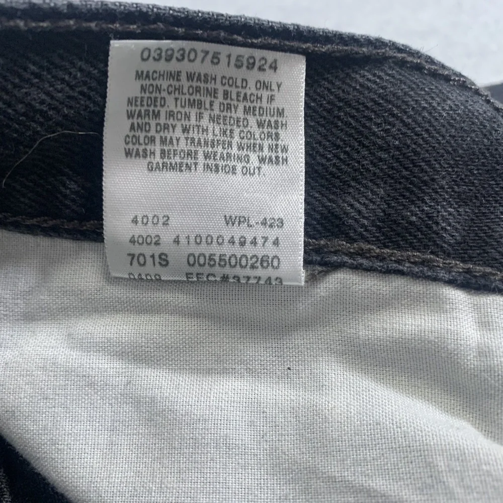 Vintage Levis 550 Relaxed Fit Jeans Mens 40x29 Black Tapered Leg Denim Whiskered